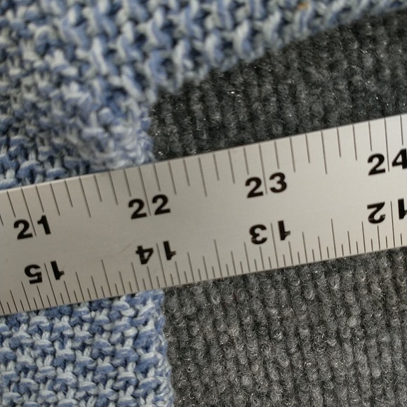 Express Tricot Women's Knit Sweater Blue Large Long Sleeve Crew Neck Vintage - Picture 12 of 12